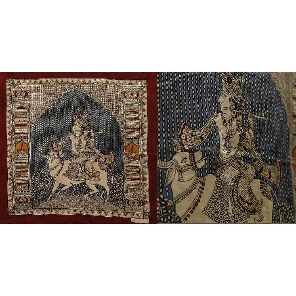 shop online Sacred cloth of the Goddess - Murlidhar (13" x 13")