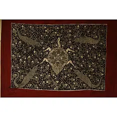 Sacred cloth of the Goddess | Mata ni Pachedi Painting ~ Turtle ( 27x22 inch)
