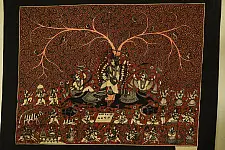 Sacred cloth of the Goddess | Pachhedi Painting of Kali (31" x 24")