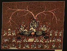 Sacred cloth of the Goddess | Pachhedi Painting of Kali (31" x 24")