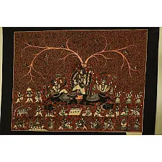 Sacred cloth of the Goddess | Pachhedi Painting of Kali (31" x 24")