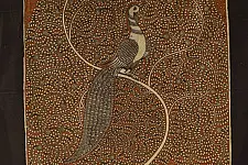 Sacred cloth of the Goddess | Mata ni Pachedi Hand Painted Painting ~ Tree & Peacock (31" x 22") 