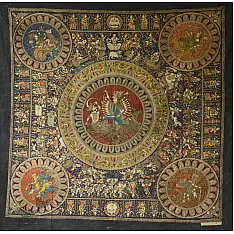 Sacred cloth of the Goddess | Mata ni Pachedi Hand Painted Painting (54" x 52")