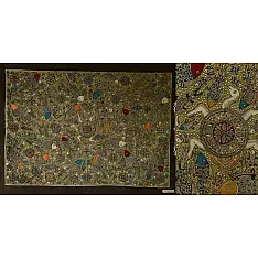 Sacred cloth of the Goddess | Hand Painted Mata ni Pachedi - Kachua - 42x31 inch