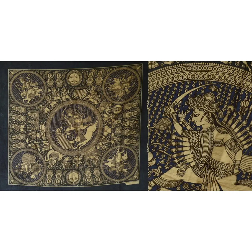 shop online Mata ni Pachedi Painting - Ambika in Blue Background 