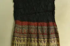 Ada . अदा | Ajrakh Bandhani Tussar Silk Stole - Black