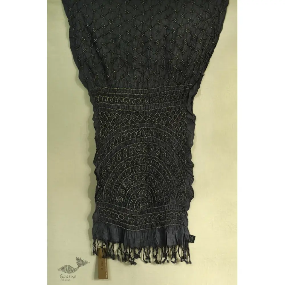 shop Tie and Dye Tussar Silk Stole