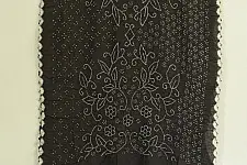 Lahza . लहज़ा | Natural Color - Mul Handloom Cotton - Bandhani Stole - Grey