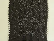 Lahza . लहज़ा | Natural Color - Mul Handloom Cotton - Bandhani Stole - Grey