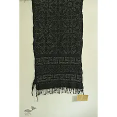 Lahza . लहज़ा | Cotton by Eri Silk - Bandhani Stole - Black