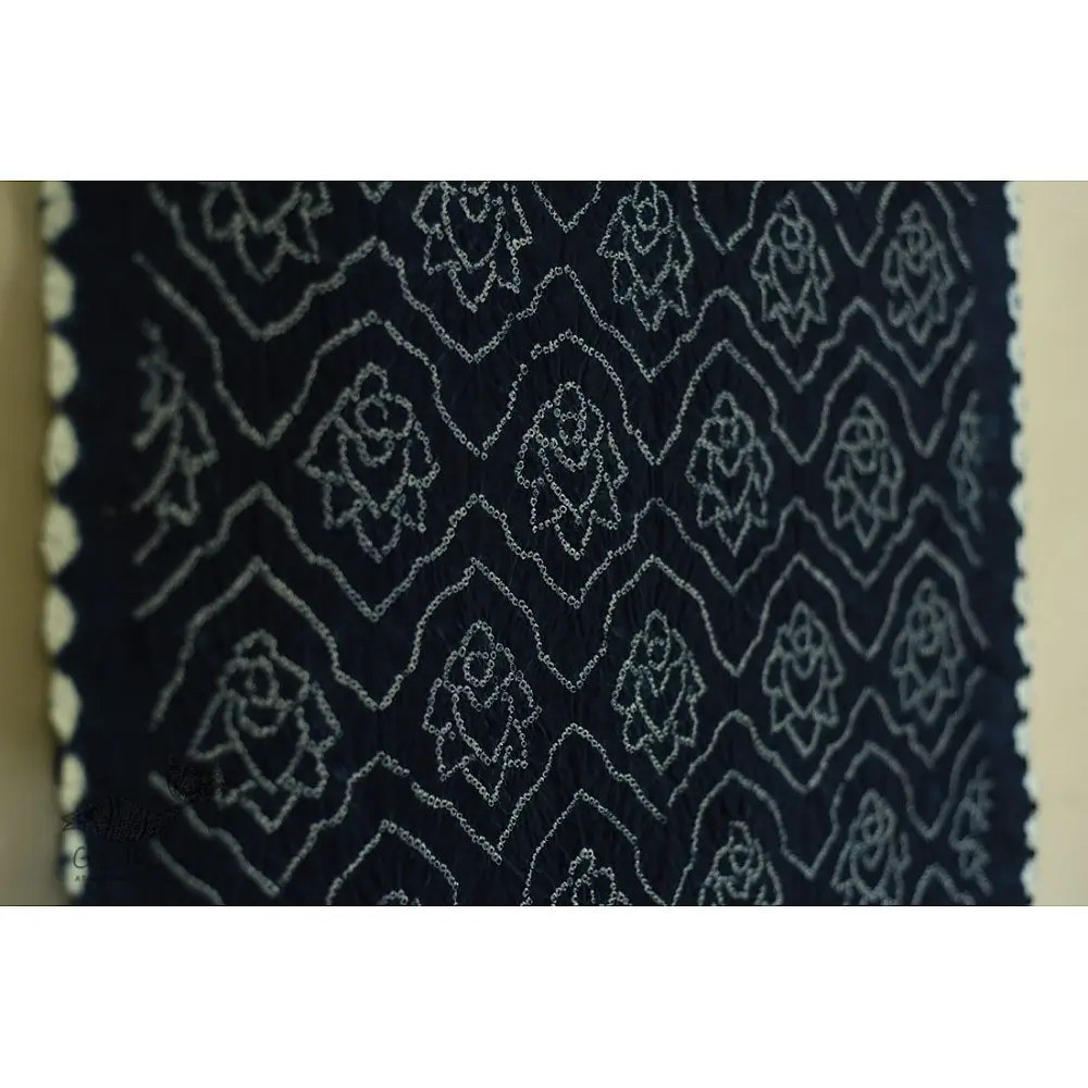 shop Natural Color bandhani -  Handloom Cotton Grey Stole 