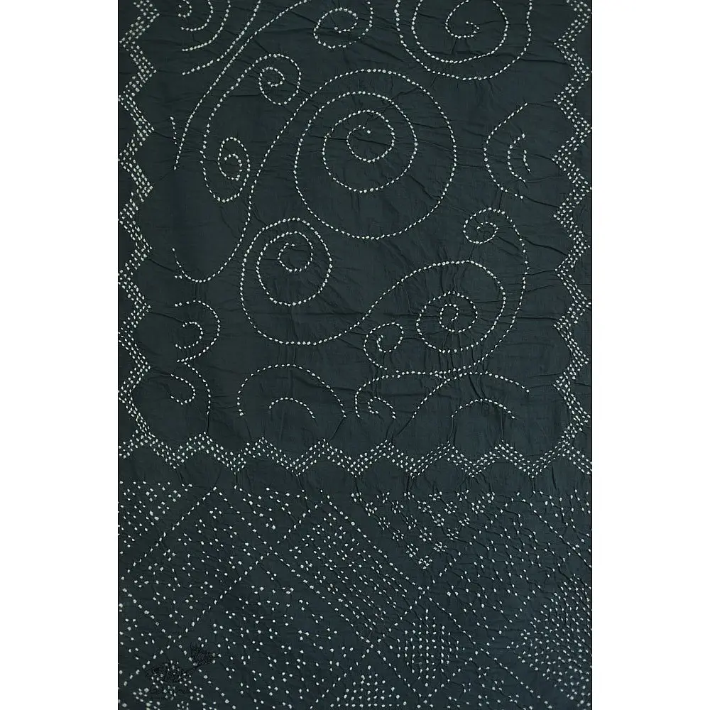 shop Natural Color bandhani -  Handloom Cotton Grey Stole 