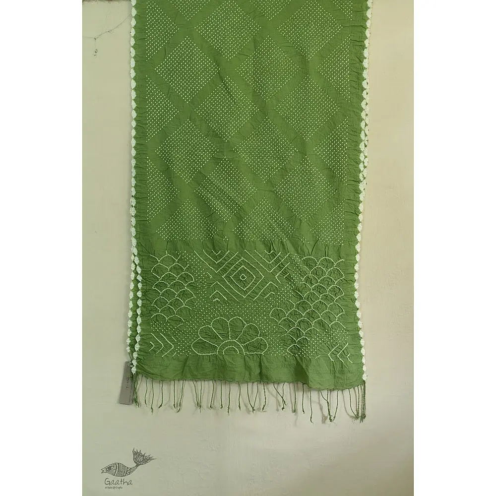 shop Designer Cotton - Bandhani Stole 