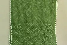 Lahza . लहज़ा | Designer Cotton - Bandhani Stole - Green
