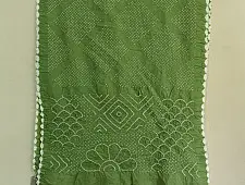 Lahza . लहज़ा | Designer Cotton - Bandhani Stole - Green