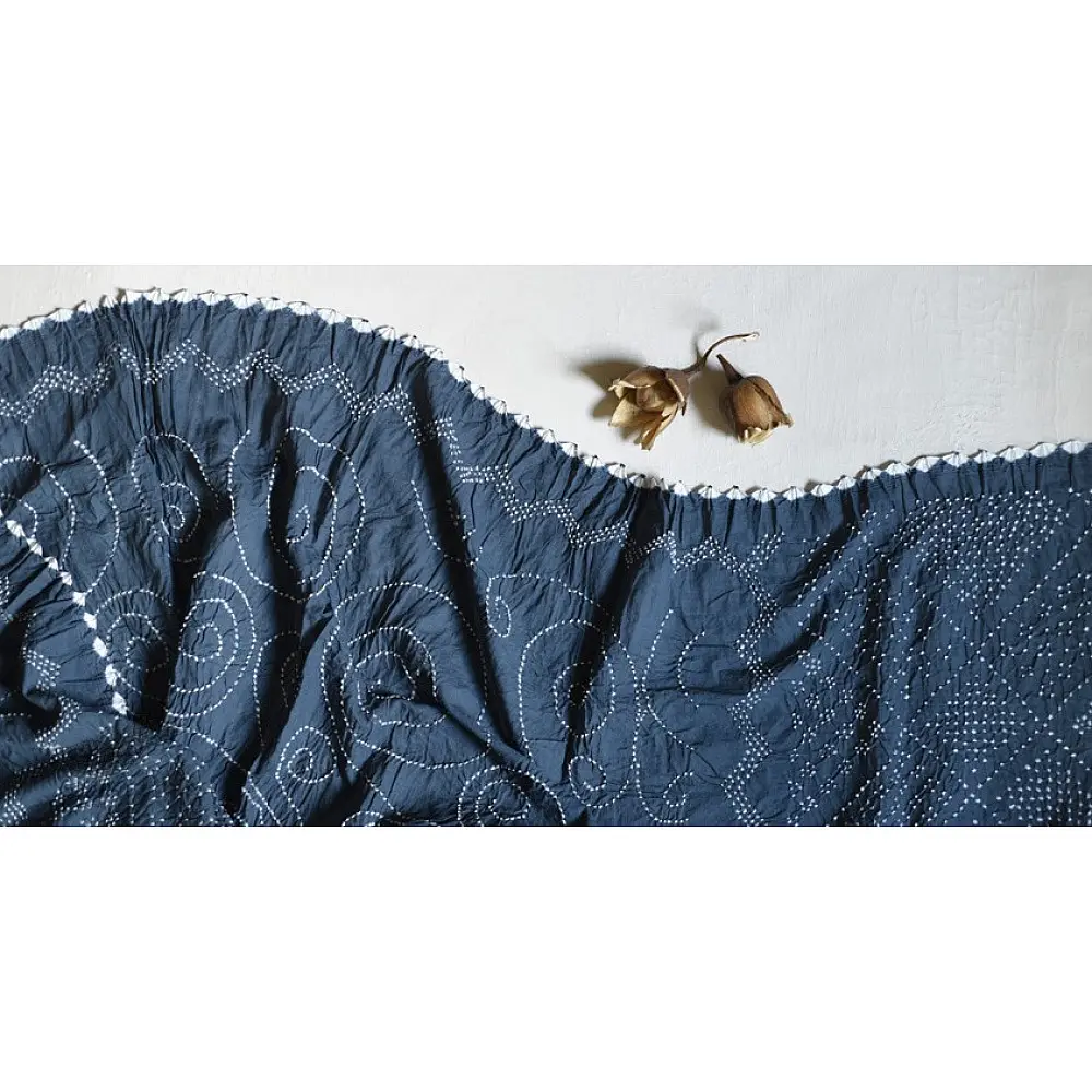 shop Natural Color bandhani -  Handloom Cotton Grey Stole 