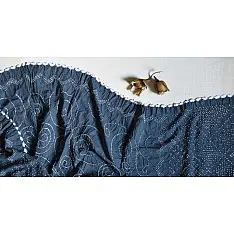 Lahza . लहज़ा | Natural Color Bandhani - Handloom Cotton Stole - Bluish Grey