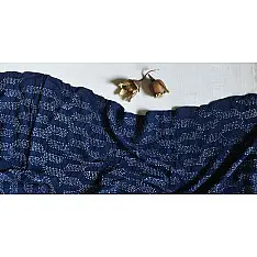 Lahza . लहज़ा | Natural Color - Mul Handloom Cotton - Bandhani Stole - Blue