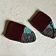 shop Hand Knitted - Woolen Socks With Hair Band - For Girls- Brown