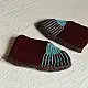 shop Hand Knitted - Woolen Socks With Hair Band - For Girls- Brown