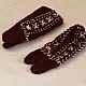 shop Hand Knitted - Woolen Maroon Socks With Hair Band - For Girls