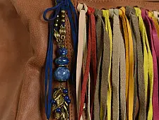The Blue Lotus | Leather Boho Handbag