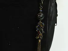 The Blue Lotus | Leather Black Hand Bag