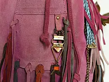 The Blue Lotus | Leather Boho Hand Bag - Pink