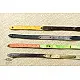 the blue lotus handcrafted slim leather belt four color options tan orange lime green dark brown sleek minimalist casual waist belt gaatha