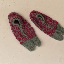 Igloo ~ Hand Knitted - Himalayan Woolen Socks With Hair Band