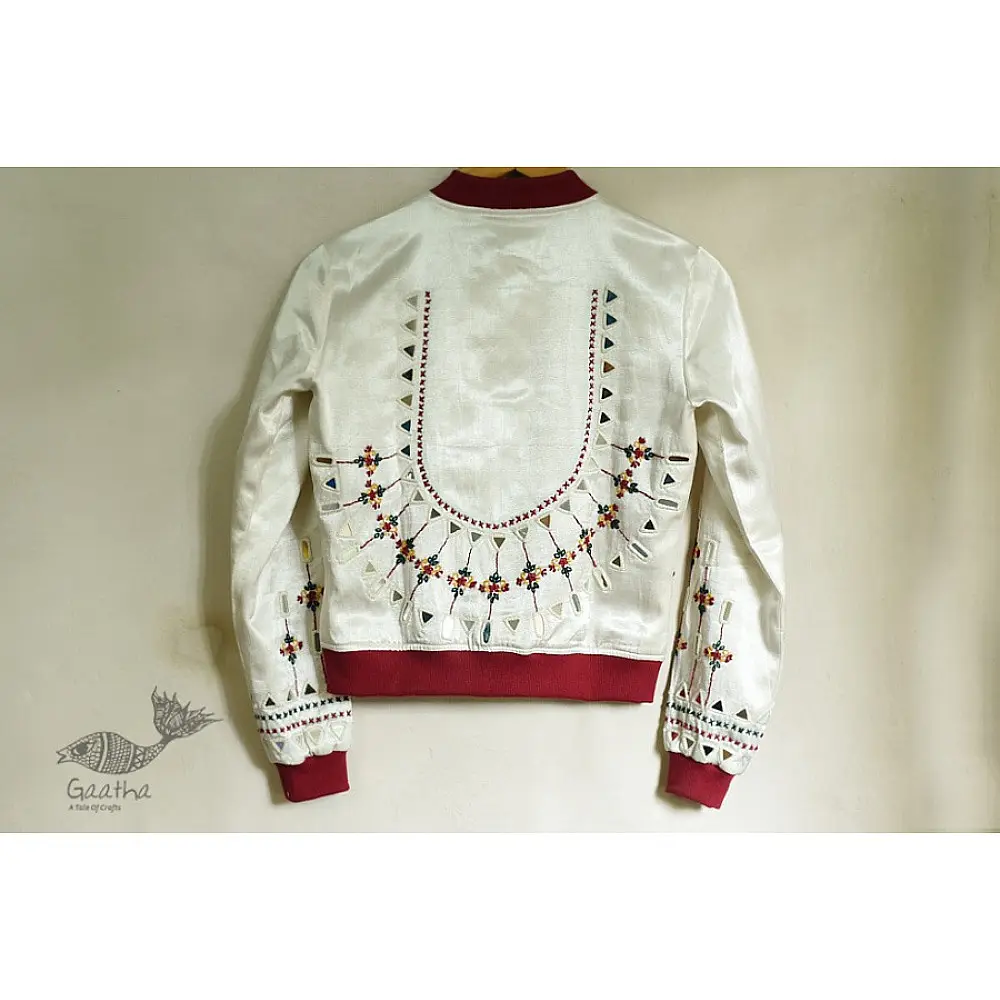 shop Hand Embroidered Mashru Jacket