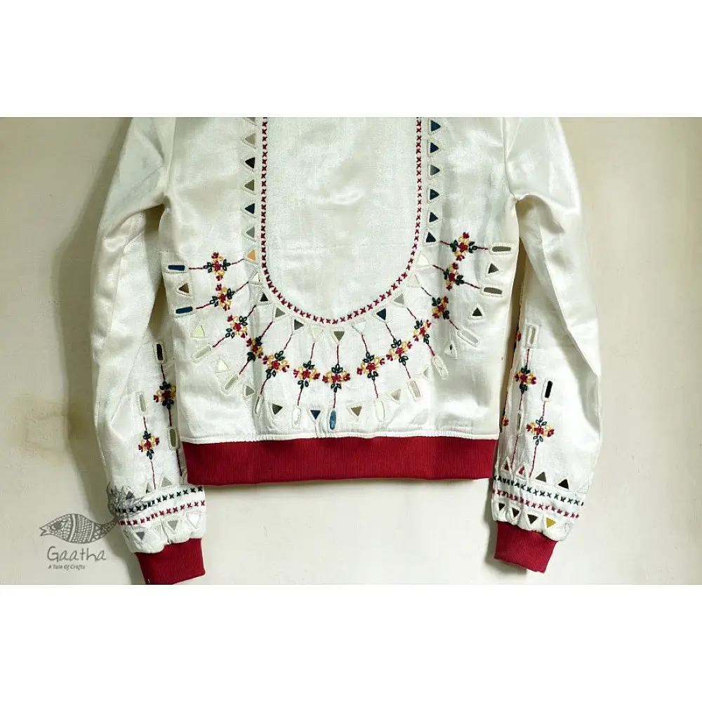 shop Hand Embroidered Mashru Jacket