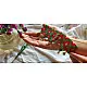 shop handmade Designer Bead & Gemstone Bracelet - Red & Green