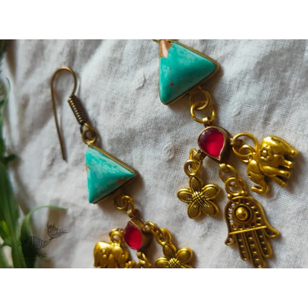 shop handmade Turquoise stone earring