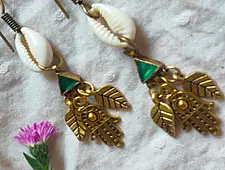 Power Goddess | Green Stone Earring