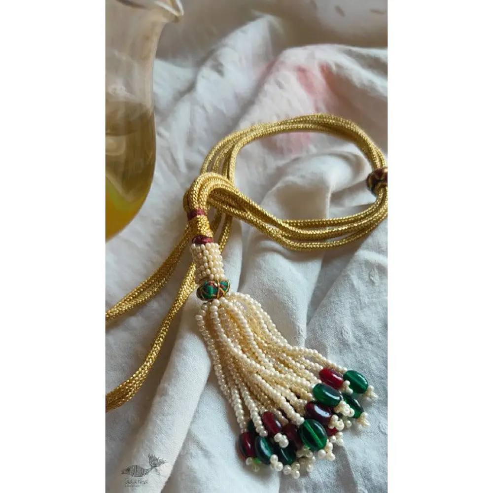 shop handmade Designer Bead & stone Long Necklace  - Krishna Pendant 