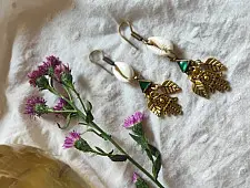 Power Goddess | Green Stone Earring