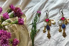 Power Goddess | Handmade Stone & Kauri Earring
