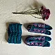 shop Hand Knitted - Woolen Socks With Hair Band - For Girls Teal Blue 