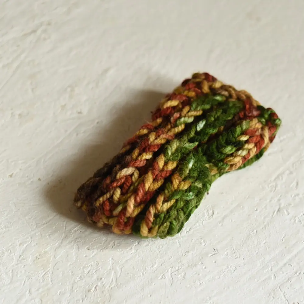 green brown hand knitted himalayan woolen socks striped pattern knit hairband winter foot warmers 