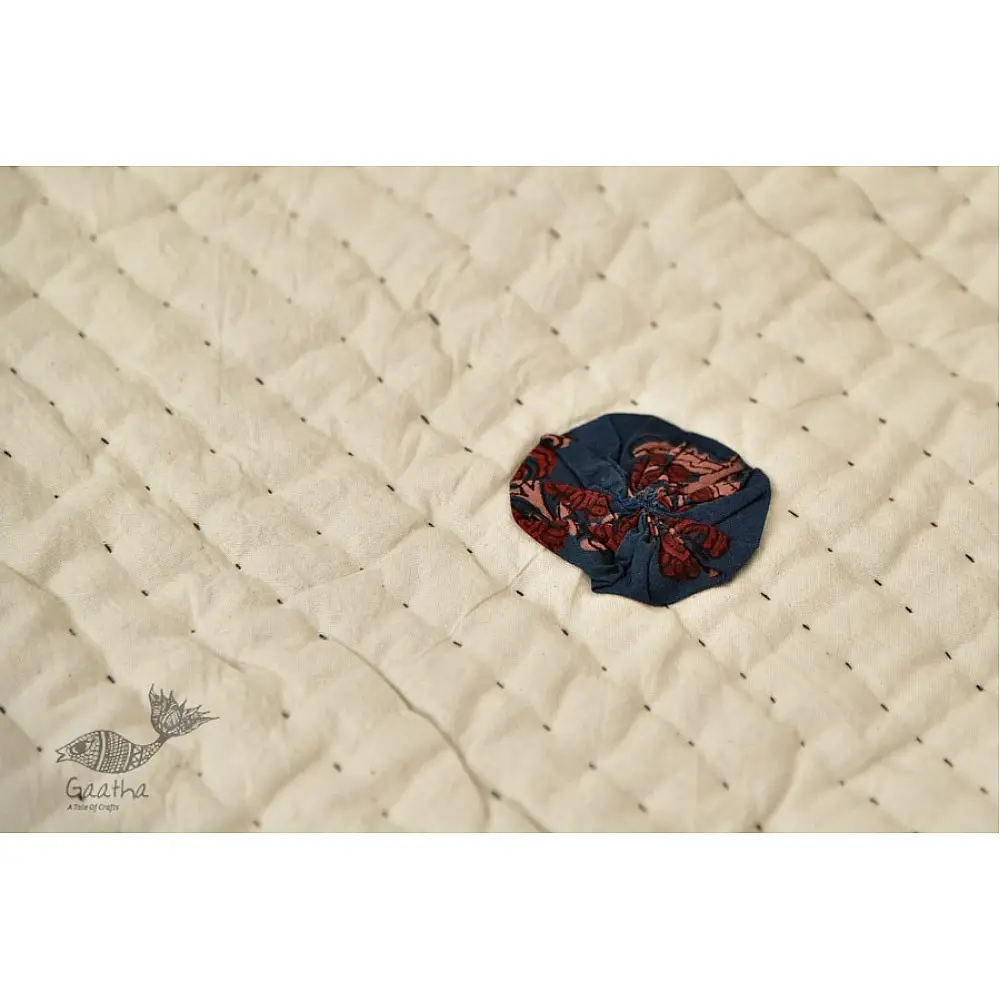 Birds Eye View ❣ Cotton - Applique & Embroidered Quilt (50 x 74) | E