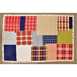 Bird's Eye View ❣ Cotton - Embroidered Quilt (78" x 52")| F