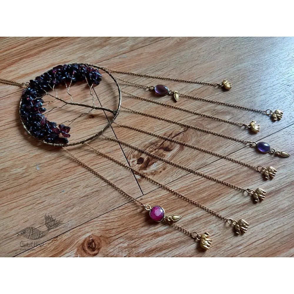 shop handmade stone and metal dream catcher - hangings