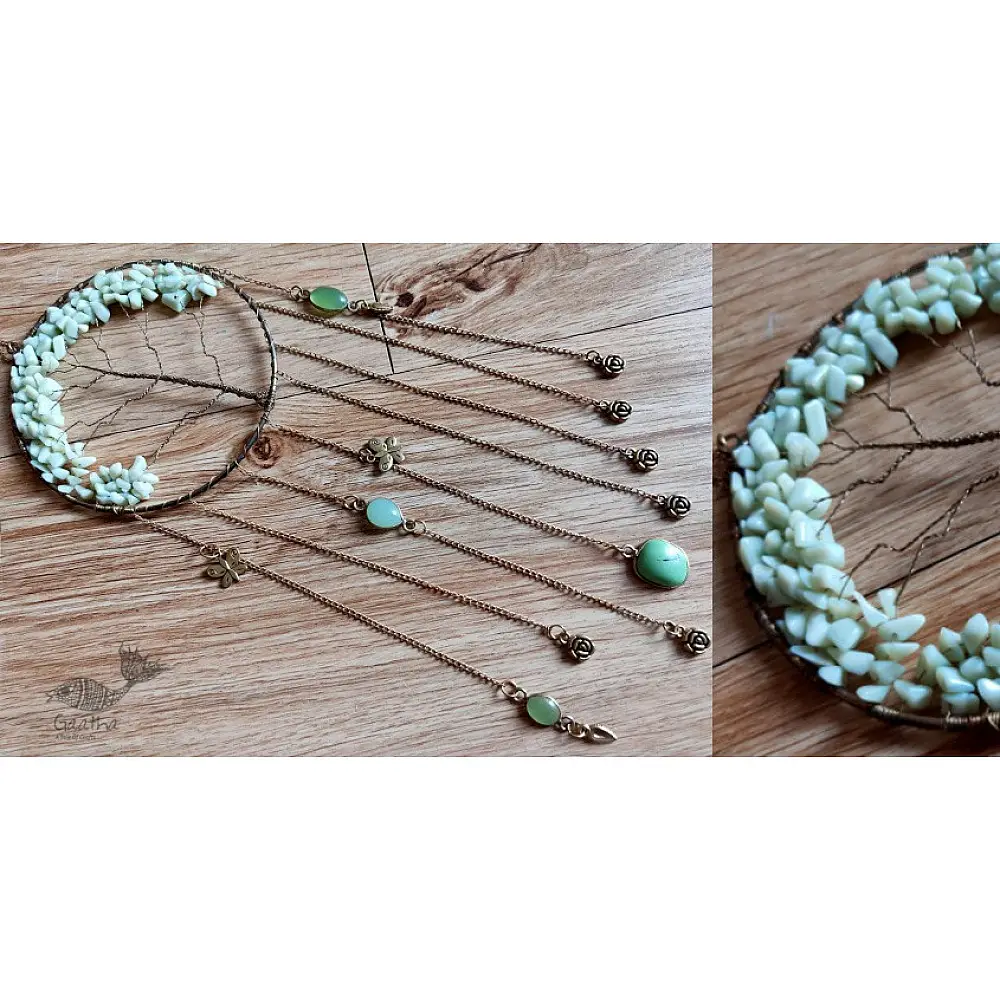 shop handmade stone and metal dream catcher - hangings