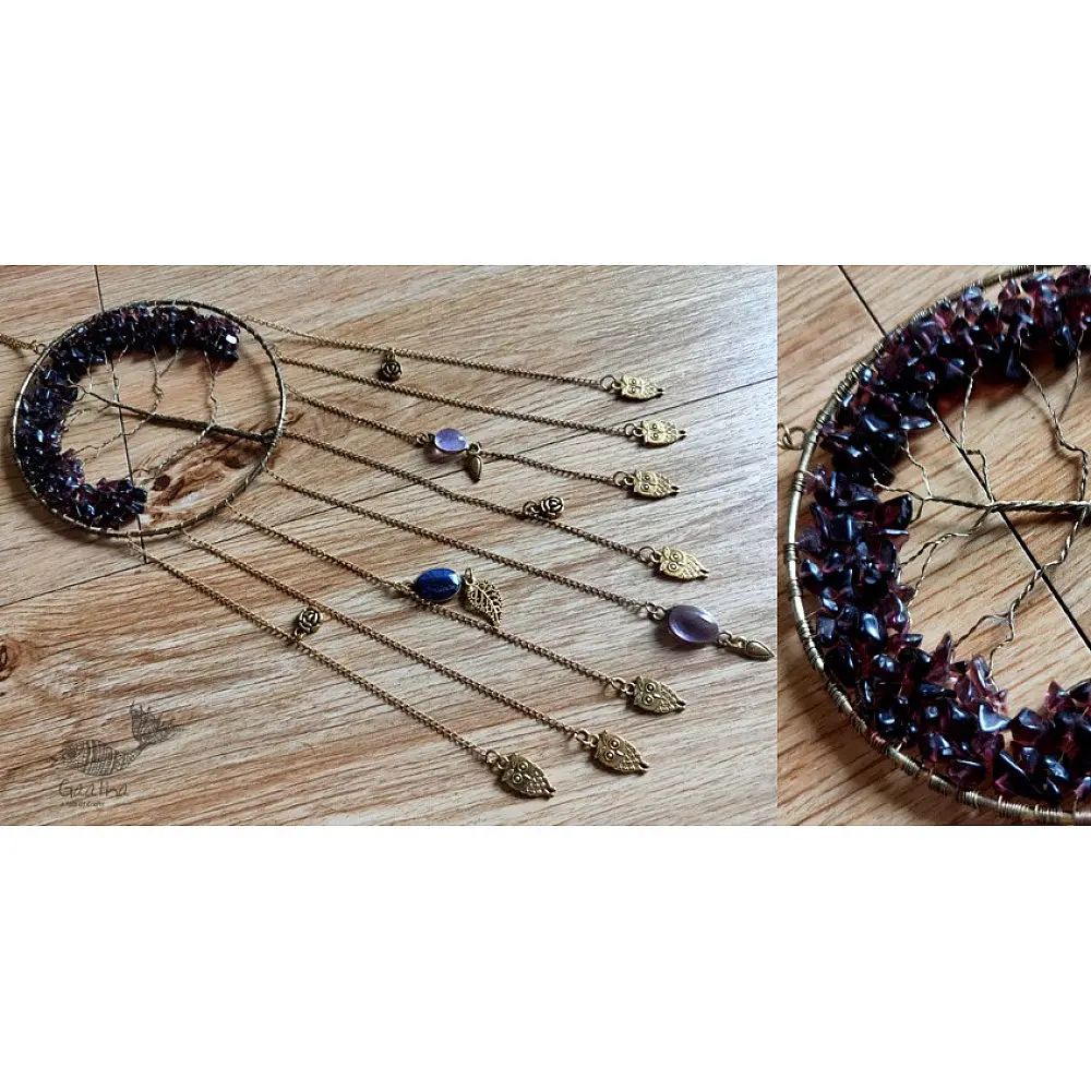 shop handmade stone and metal dream catcher - hangings