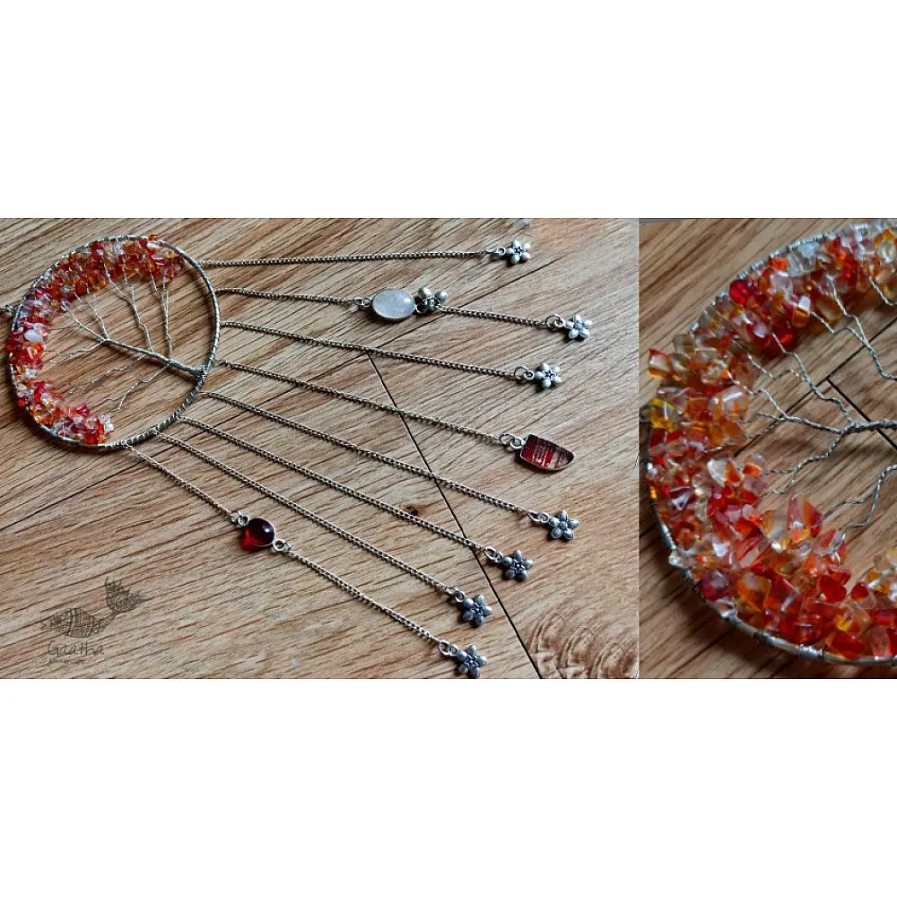shop handmade stone and metal dream catcher - hangings