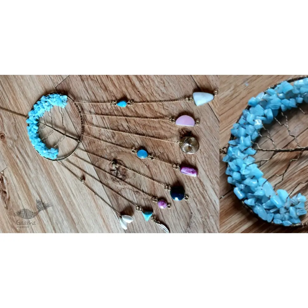 shop handmade stone and metal dream catcher - hangings