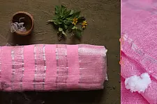 Tulsi . तुलसी ✽ Handloom Linen Saree ✽ 7