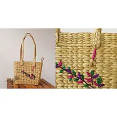Kreo ~ Water Hyacinth Bag - Very Berry Bag