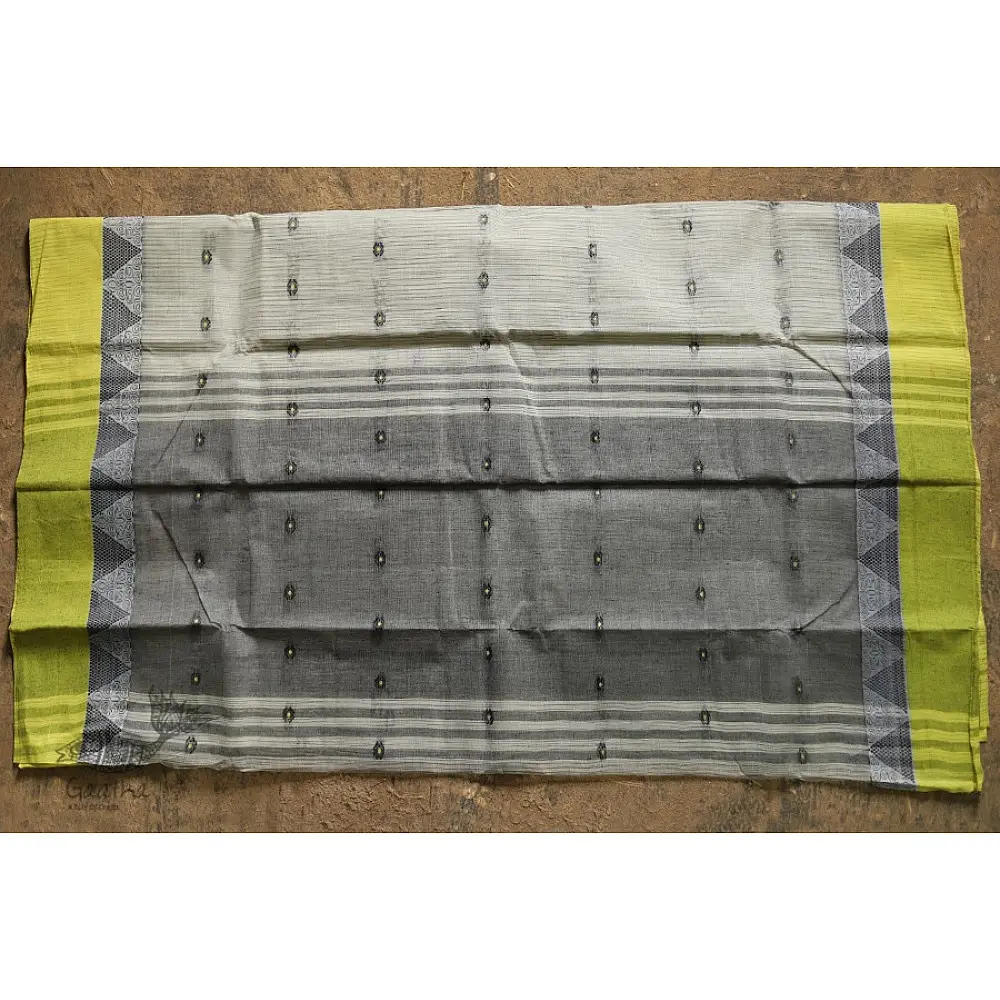मलय ✽ Handloom Cotton Zari Saree With Buti ✽ 1